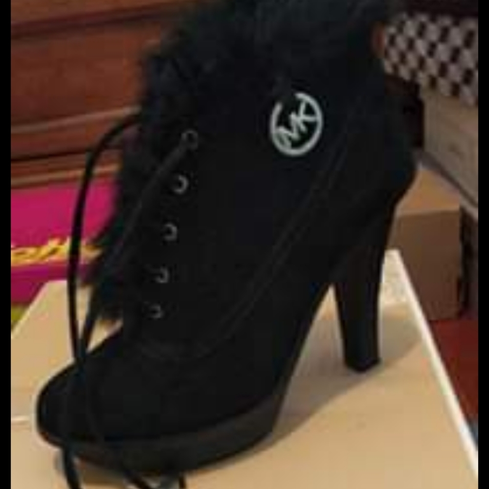 Michael Kors fur trimmed bootie